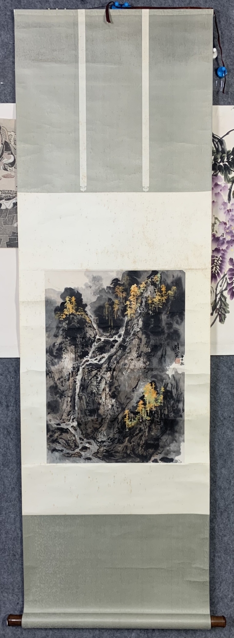 古玩字畫嶺南畫家代表人物王維寶 山水圖拍賣,當前價格2588元