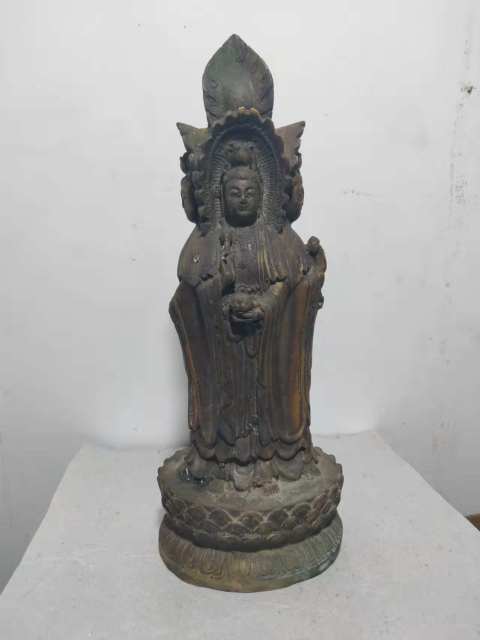 古玩雜項銅制四面佛像拍賣，當前價格600元