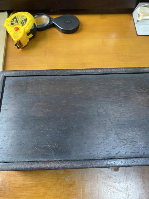 古玩雜項紅木嵌和田玉手飾盒拍賣，當前價格1466元