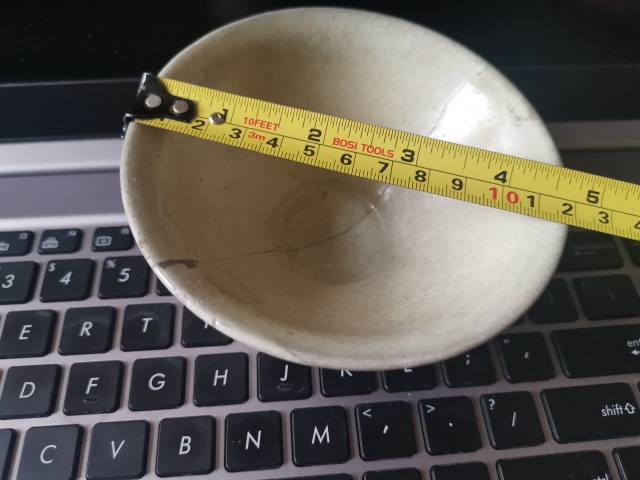古玩陶瓷宋代,臨汝窯,青釉斗笠盞拍賣,當前價格1333元