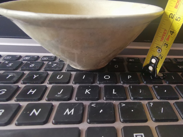 古玩陶瓷宋代,臨汝窯,青釉斗笠盞拍賣,當前價格1333元