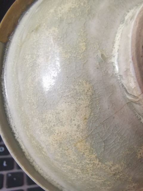 古玩陶瓷宋,耀州窯,青釉團菊紋折沿洗拍賣,當前價格2222元