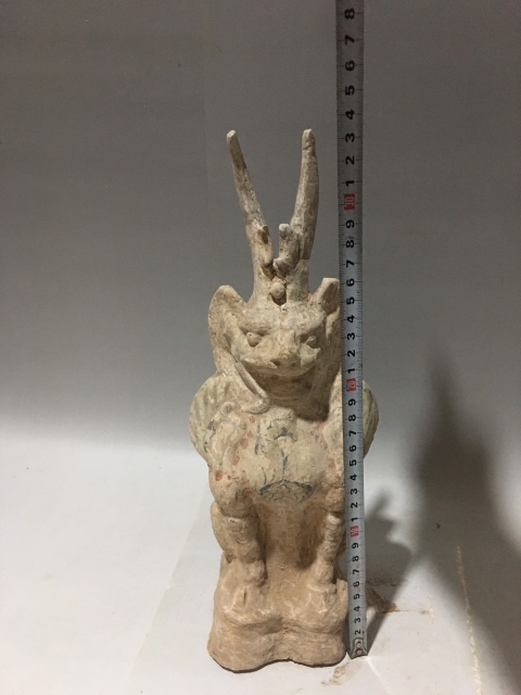 古玩陶瓷（僅供交流）鎮(zhèn)墓天魔獸拍賣，當前價格3800元