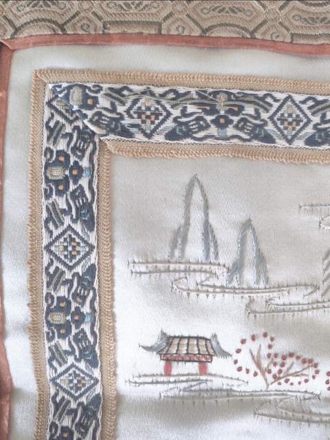古玩雜項刺繡條屏拍賣，當前價格500元