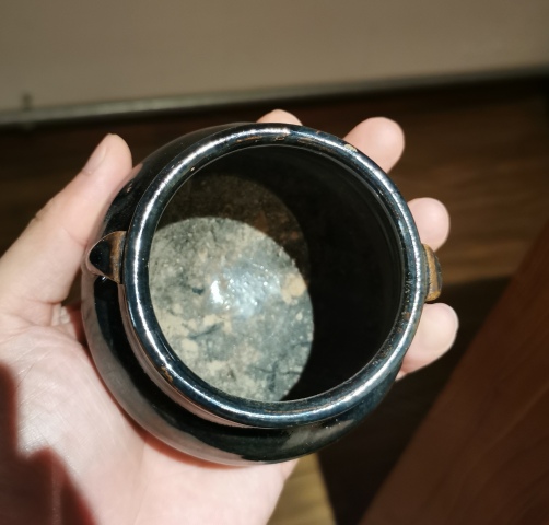 古玩陶瓷元代?窯變黑釉雙系罐拍賣,當(dāng)前價格666元