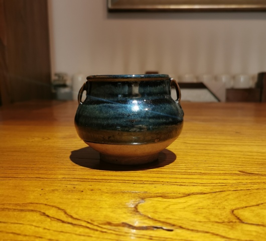古玩陶瓷元代?窯變黑釉雙系罐拍賣,當(dāng)前價格666元