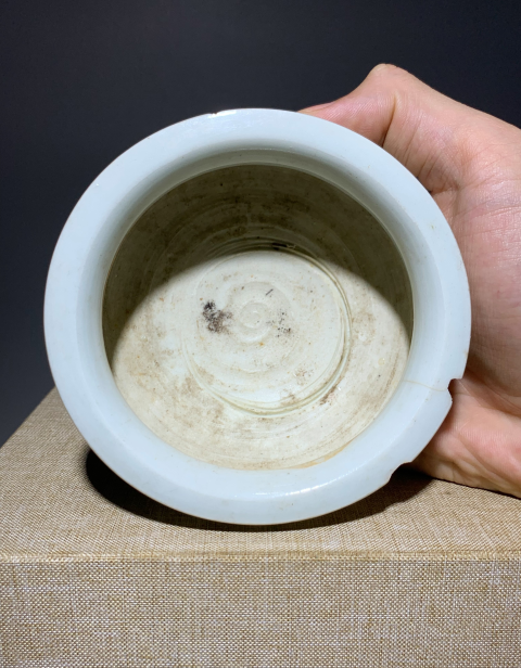 古玩陶瓷清代早期白釉獸耳香爐拍賣,當前價格688元