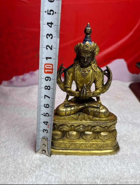 古玩銅器清代四臂觀音拍賣,當前價格56800元