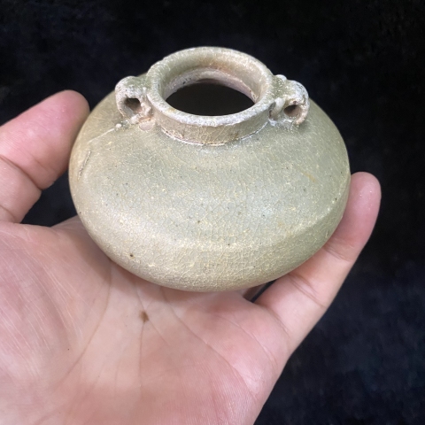 古玩陶瓷元龍泉雙耳小罐拍賣，當前價格980元