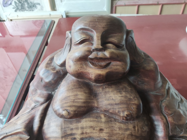 古玩雜項精品木雕彌勒佛拍賣，當前價格688元