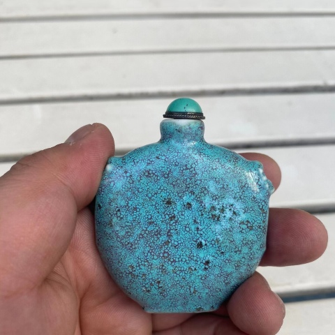 古玩陶瓷清中期爐鈞釉鼻煙壺拍賣，當(dāng)前價格8800元