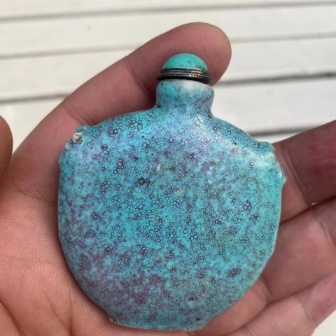 古玩陶瓷清中期爐鈞釉鼻煙壺拍賣，當(dāng)前價格8800元