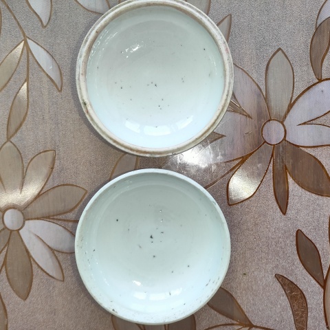 古玩陶瓷清，粉彩三娘教子圖粉盒拍賣，當前價格580元