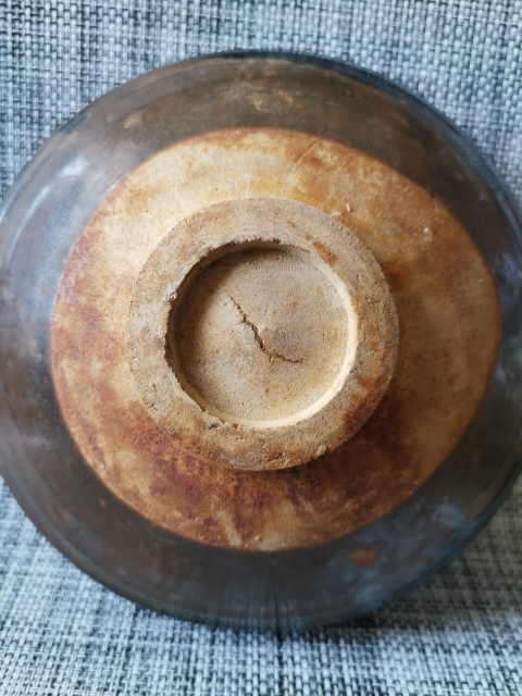 古玩陶瓷元代狗舔碗,山西平陽窯。黑釉鐵銹斑紋碗拍賣,當(dāng)前價(jià)格999元