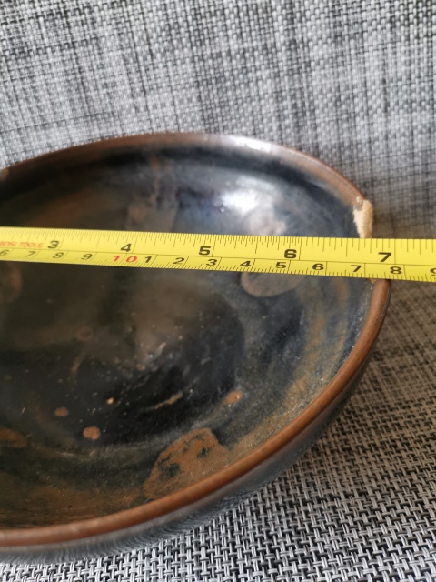 古玩陶瓷元代狗舔碗,山西平陽窯。黑釉鐵銹斑紋碗拍賣,當(dāng)前價(jià)格999元