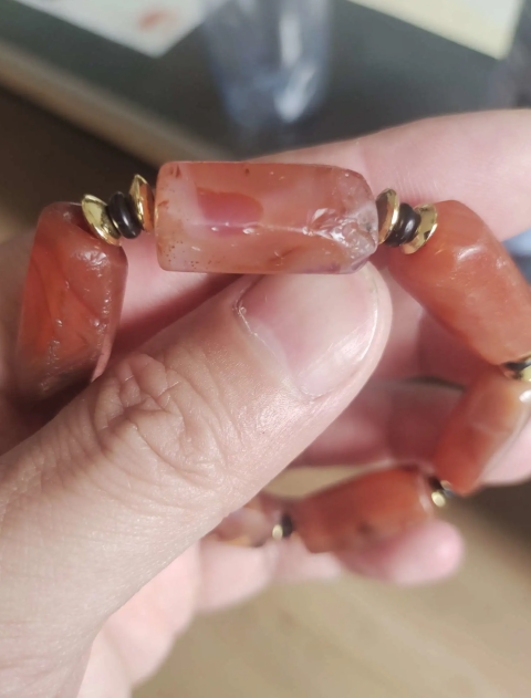 古玩雜項清康雍(十八世紀).六棱紅瑪瑙長珠手串拍賣,當前價格1680元