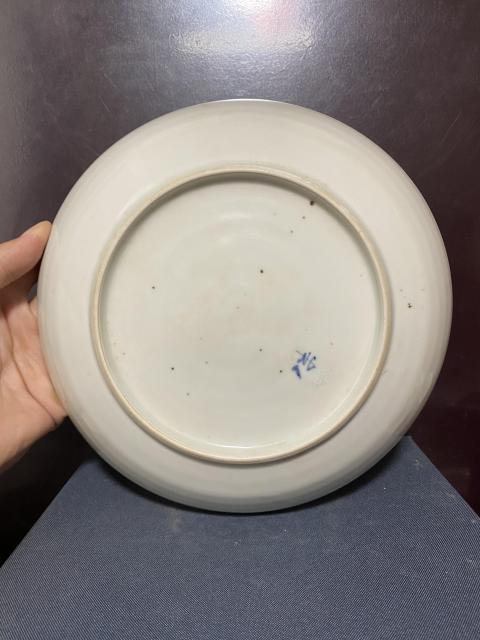 古玩陶瓷清，留白蝴蝶紋盤拍賣，當前價格1680元