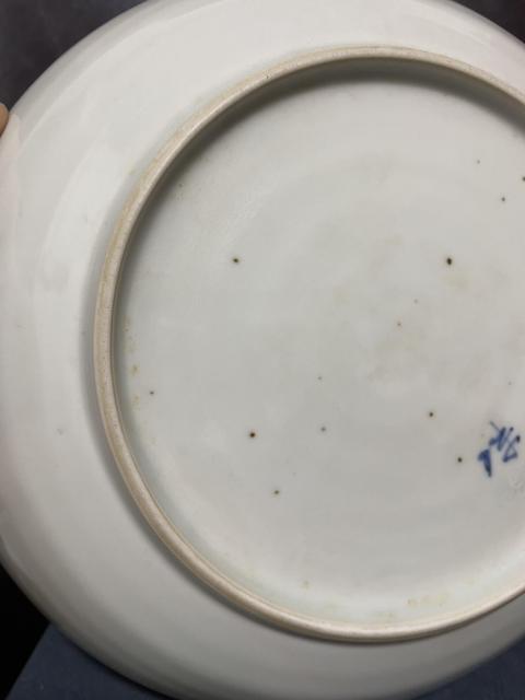 古玩陶瓷清，留白蝴蝶紋盤拍賣，當前價格1680元