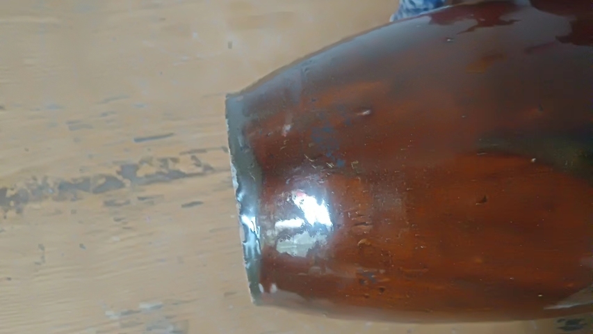 古玩陶瓷清中鈞紅釉羅漢瓶拍賣，當前價格3600元