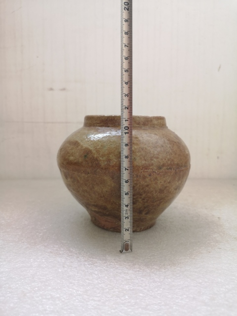 古玩陶瓷黃釉罐拍賣,當前價格750元