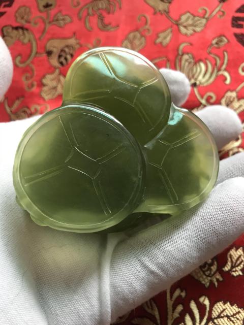 古玩玉器岫玉金蟾把件拍賣，當前價格800元