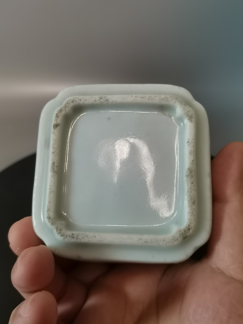 古玩陶瓷十九世紀粉彩四方窩角水呈拍賣，當前價格166元