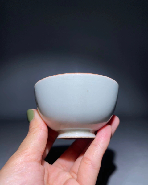 古玩陶瓷收藏佳品白釉雞心杯拍賣，當前價格2888元