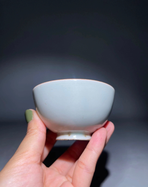 古玩陶瓷收藏佳品白釉雞心杯拍賣，當前價格2888元