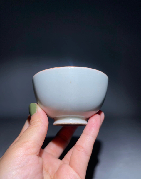 古玩陶瓷收藏佳品白釉雞心杯拍賣，當前價格2888元