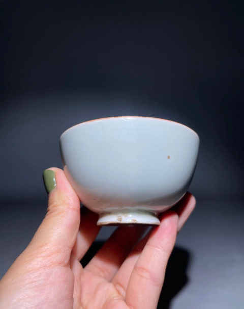 古玩陶瓷收藏佳品白釉雞心杯拍賣，當前價格2888元