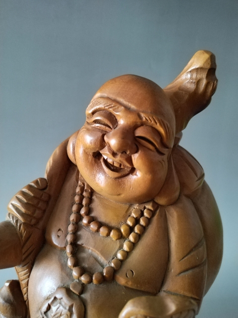 古玩雜項（黃楊木雕）招財彌勒佛拍賣，當前價格568元