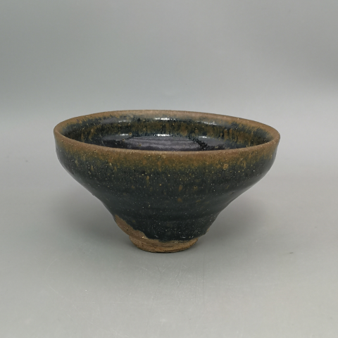 南宋時代　黑釉天目茶碗 二個 福清窯茶盞 唐物　古賞物　時代物(B-36) 南宋時代 黑釉天目茶碗 二個 福清窯茶盞 唐物 古賞