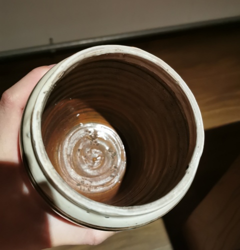 古玩陶瓷明代?白地黑花福字罐拍賣,當前價格666元