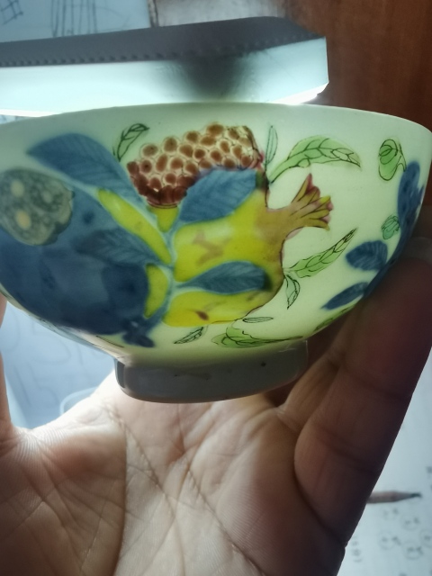 古玩陶瓷【道光精品】清道光細路青花粉彩描金三多紋杯拍賣,當前價格1388元