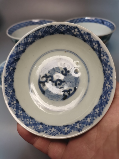 古玩陶瓷【精品茶具】晚清民國(guó)青花加彩蓋碗拍賣(mài),當(dāng)前價(jià)格850元