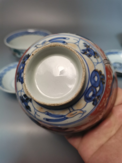 古玩陶瓷【精品茶具】晚清民國(guó)青花加彩蓋碗拍賣(mài),當(dāng)前價(jià)格850元