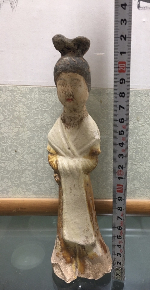 域鉴古玩】唐三彩仕女俑【保利同款】拍卖价格/图片/值多少钱