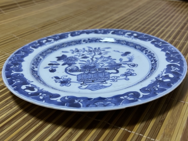 古玩陶瓷青花花卉紋折腰盤拍賣，當(dāng)前價格2800元