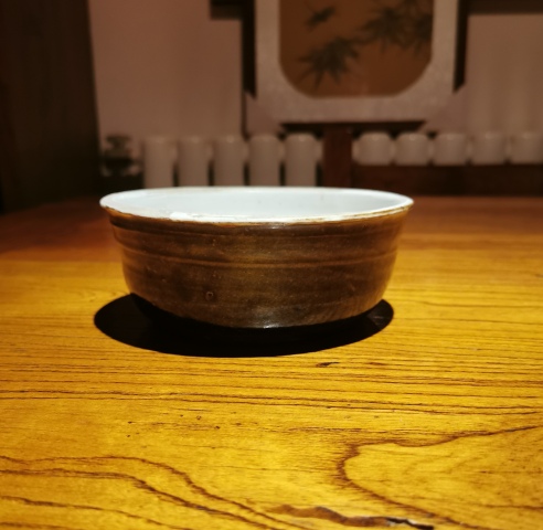 古玩陶瓷【平臺實物保真】清早期黑釉白地水洗拍賣,當前價格999元