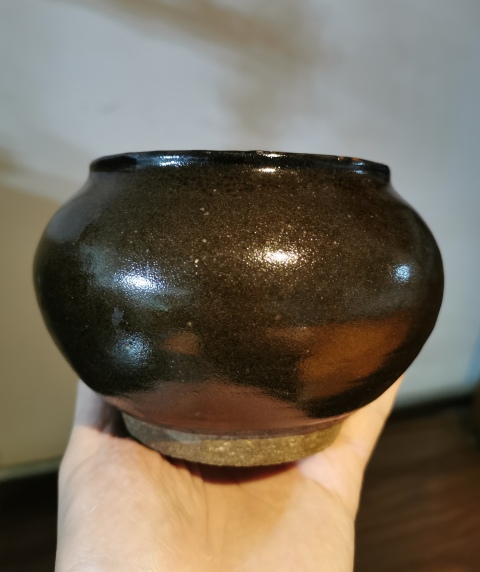 古玩陶瓷明代?油滴釉茶入拍賣,當(dāng)前價(jià)格1930元
