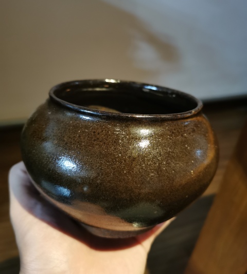 古玩陶瓷明代?油滴釉茶入拍賣,當(dāng)前價(jià)格1930元