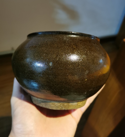 古玩陶瓷明代?油滴釉茶入拍賣,當(dāng)前價(jià)格1930元