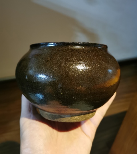 古玩陶瓷明代?油滴釉茶入拍賣,當(dāng)前價(jià)格1930元