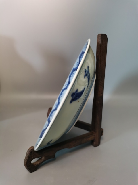 古玩陶瓷【保真過】晚清青花 知音盤拍賣,當前價格800元