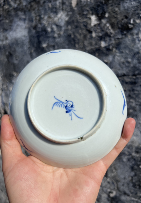 古玩陶瓷【清晚期】·龍鳳紋青花盤拍賣,當前價格1980元