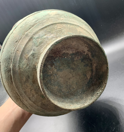 古玩銅器（僅供交流）漢獸面鋪首銅壺，銅博評級75拍賣，當前價格8880元