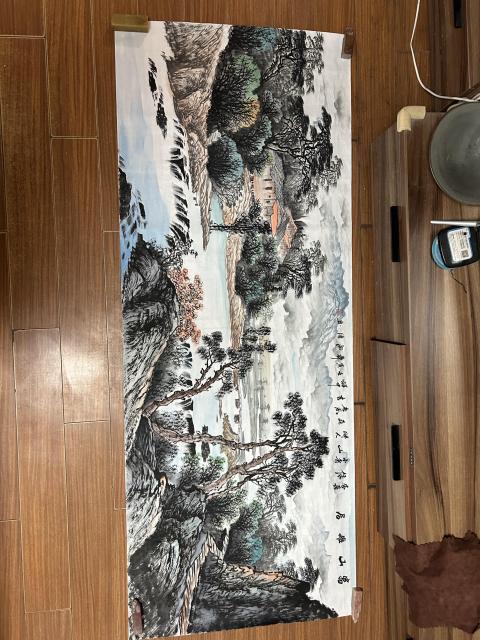 古玩字畫羅湘浯山水拍賣,當前價格850元