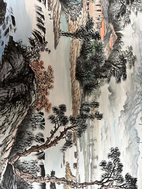 古玩字畫羅湘浯山水拍賣,當前價格850元