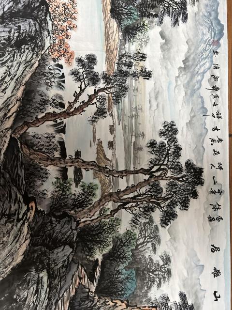 古玩字畫羅湘浯山水拍賣,當前價格850元