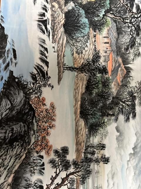 古玩字畫羅湘浯山水拍賣,當前價格850元